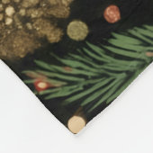 RetroXmasKatze Fleecedecke (Ecke)