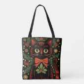 RetroXmasKatze Tasche (Rückseite)