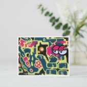 Retroziegelaugen Postkarte (Stehend Vorderseite)