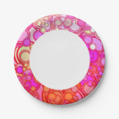 Retrozirkel Pappteller (Vorderseite)