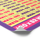 Rett $1.000 in einem Jahr! Geldziele rosa und Lila Poster (Ecke)