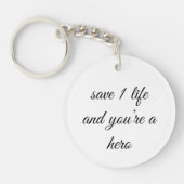 Rett 1 Leben, du bist ein Held - 100 Krankenschwes Schlüsselanhänger (Vorderseite)