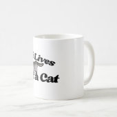 Rett 9 Leben Adoptiere eine Katze Kaffeetasse (VorderseiteRechts)