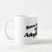 Rett 9 Leben Adoptiere eine Katze Kaffeetasse (Links)
