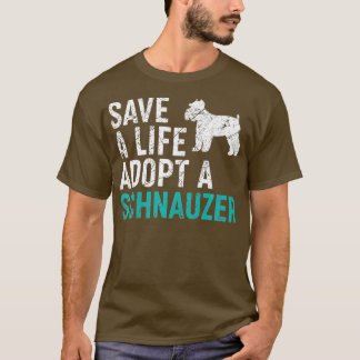 Rett a Life adoptier a Dog Rescue Schnauzer Dog T-Shirt