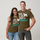 Rett a Life adoptier a Dog Rescue Schnauzer Dog T-Shirt (Unisex)