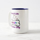 Rett A Life Adoptier A Shelter Hund Tasse (Vorderseite Links)
