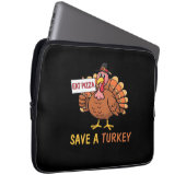 Rett A Turkey Eat Pizza Funny Erntedank Classic Laptopschutzhülle (Vorne Rechts)