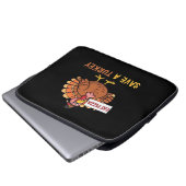 Rett A Turkey Eat Pizza Funny Erntedank Classic Laptopschutzhülle (Vorne Knopf)