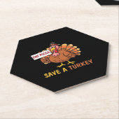 Rett A Turkey Eat Pizza Funny Erntedank Classic Untersetzer (angewinkelt)