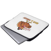 Rett A Turkey Eat Pizza Funny Erntedank Oversiz Laptopschutzhülle (Vorne Knopf)