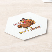 Rett A Turkey Eat Pizza Funny Erntedank Oversiz Untersetzer (angewinkelt)