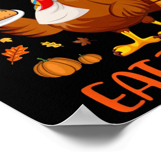 Rett A Turkey Eat Tacos Funny Erntedank Männer Wom Poster (Ecke)