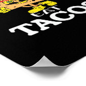 Rett A Turkey Eat Tacos Funny Mexican Erntedank Poster (Ecke)