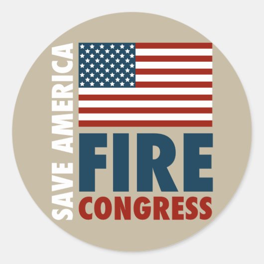 Rett America Fire Congress Runder Aufkleber (Vorderseite)