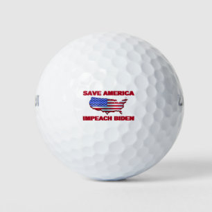 Rett America Impeach Biden Golfball