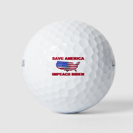 Rett America Impeach Biden Golfball (Vorderseite)