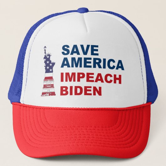 Rett America Impeach Biden Liberty Truckerkappe (Vorderseite)