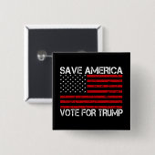 Rett Amerika für Trump Button (Vorne & Hinten)