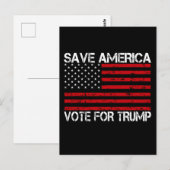 Rett Amerika für Trump Postkarte (Vorne/Hinten)