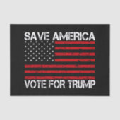 Rett Amerika für Trump Seidenpapier (Vorderseite)