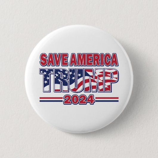 Rett Amerika Trump 2024 Button (Vorderseite)