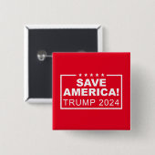 Rett Amerika Trump 2024 Button (Vorne & Hinten)
