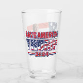 Rett Amerika Trump 2024 Glas (Rückseite)