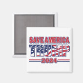 Rett Amerika Trump 2024 Magnet (Vorderseite/Rückseite)