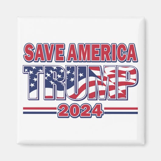 Rett Amerika Trump 2024 Magnet (Vorne)