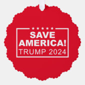 Rett Amerika Trump 2024 Ornament Karte (Vorderseite)