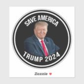 Rett Amerika Trump 2024 Präsident Donald J. Trump Aufkleber (Blatt)