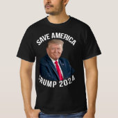 Rett Amerika Trump 2024 Präsident Donald J. Trump T-Shirt (Vorderseite)