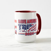 Rett Amerika Trump 2024 Tasse (VorderseiteRechts)