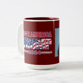 Rett Amerika Trump 2024 Zweifarbige Tasse (Vorderseite Links)
