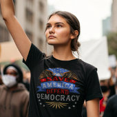 Rett Amerika verteidigt Demokratie T-Shirt