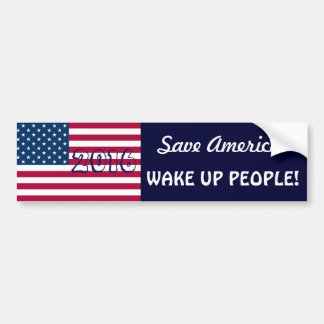 Rett Amerika!-Vote 2016/WECK UP PEOPLE! Autoaufkleber