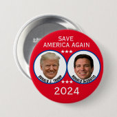 Rett Amerika wieder 2024 Button (Vorne & Hinten)