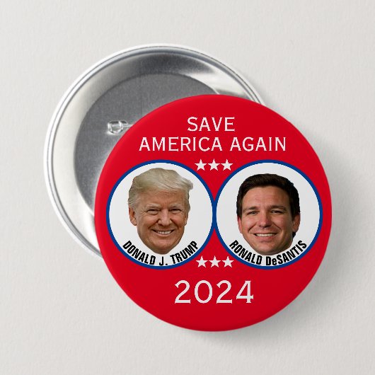 Rett Amerika wieder 2024 Button (Vorne & Hinten)