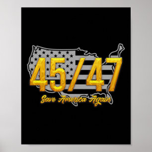 Rett Amerika wieder Trump 2024 Patriotikamerikaner Poster