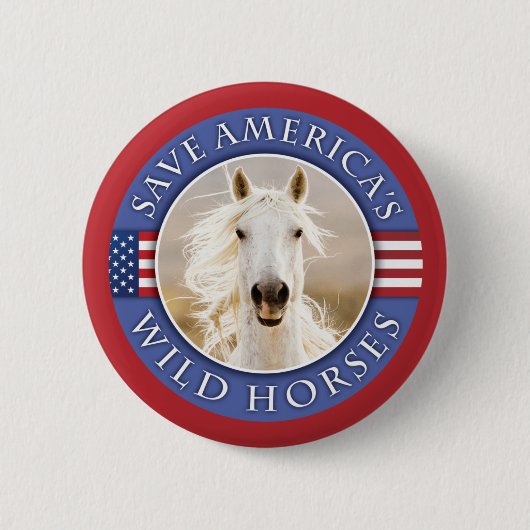 Rett Amerikas "Wild Horses Button" Button (Vorderseite)