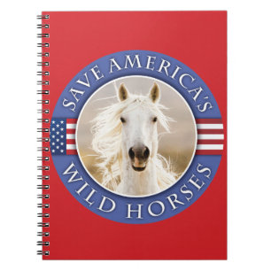 Rett Amerikas Wild Horses Notebook Notizblock