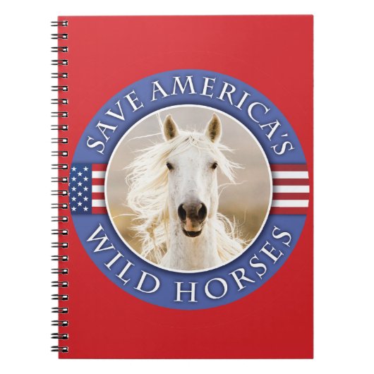 Rett Amerikas Wild Horses Notebook Notizblock (Vorderseite)