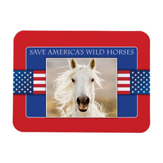Rett Amerikas Wildpferde Flexi Magnet (Horizontal)