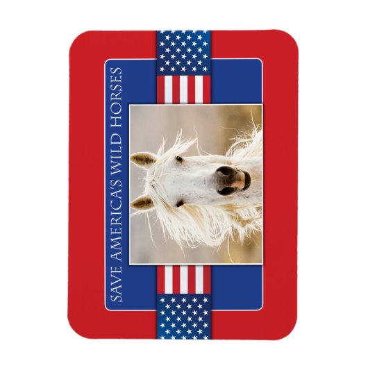 Rett Amerikas Wildpferde Flexi Magnet (Vertikal)