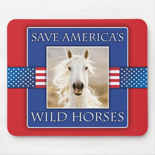 Rett Amerikas Wildpferde-Mauspad Mousepad (Vorne)