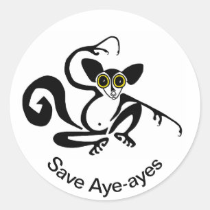 Rett AYE-AYES Wildlife warrior - Nature - Runder Aufkleber