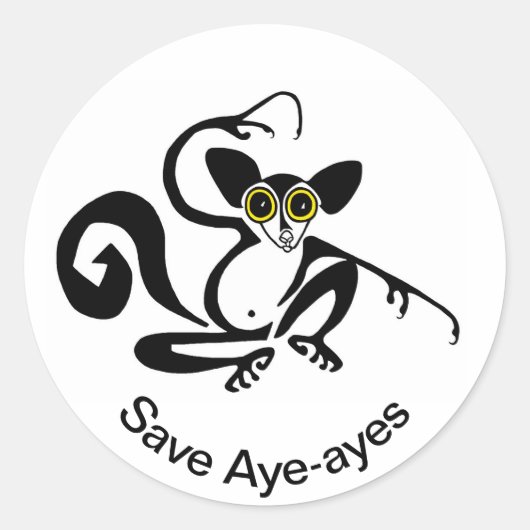 Rett AYE-AYES Wildlife warrior - Nature - Runder Aufkleber
