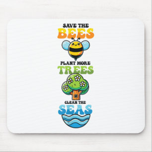 Rett Bienen Pflanze Bäume saubere Meere Umwelt Pro Mousepad
