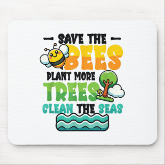 Rett Bienen Pflanze Bäume saubere Meere Umwelt Pro Mousepad